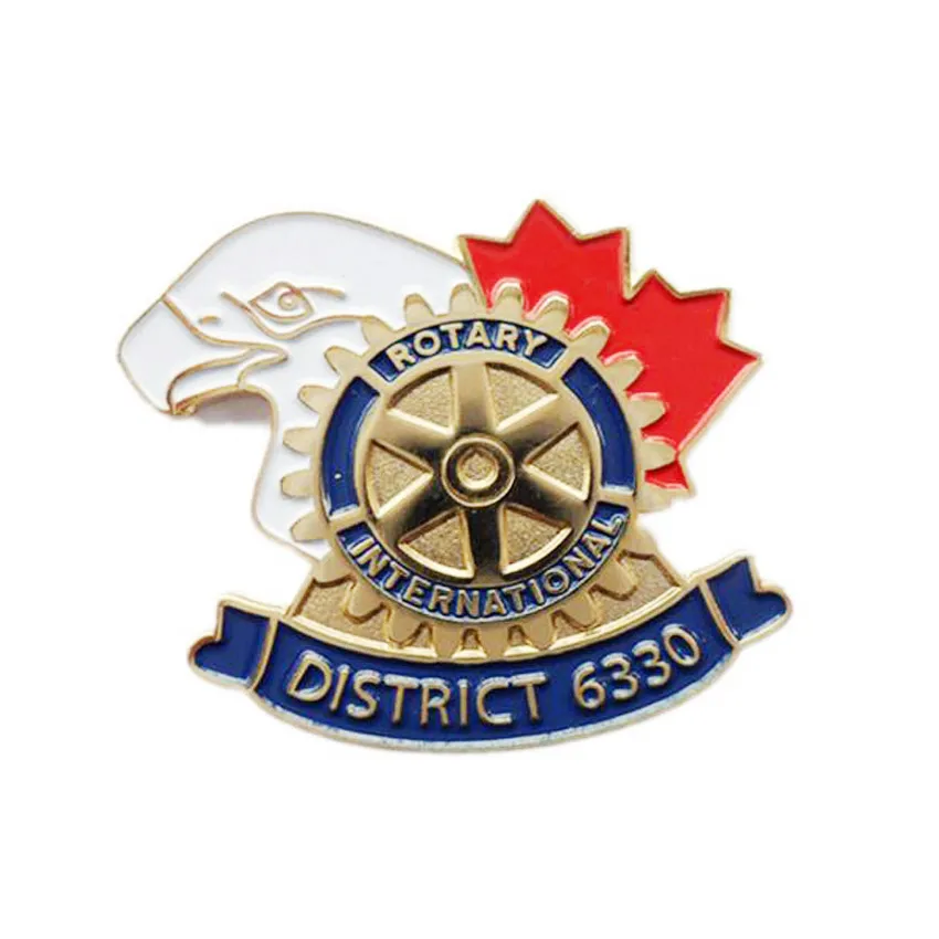 Индивидуальный эмалированный роторный клуб президент Международный значок на лацкан
