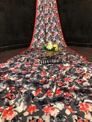 Женское шелковое сари с цифровым