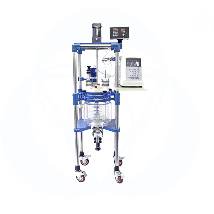 Lab explosion-proof type double jacketed glass reactor with factory price