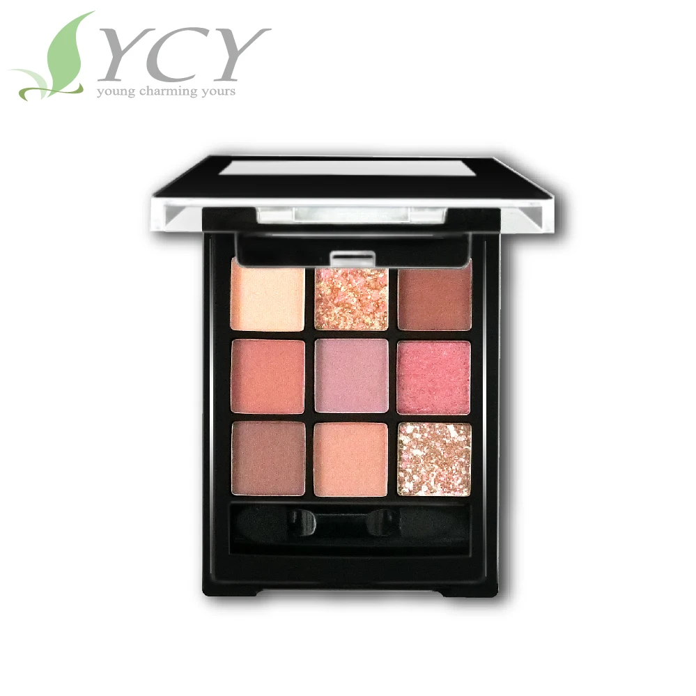 Private Label Eye Shadow Custom Glitter 9 Color Eyeshadow Palette