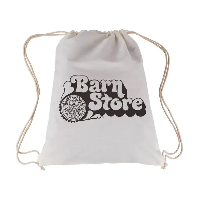 Custom cute small cotton canvas drawstring tote bag travelling cartoon mini foldable school bags women backpack back pack