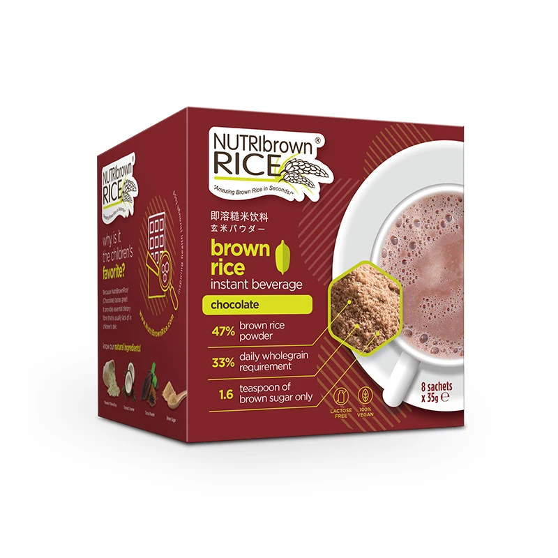 
NutriBrownRice Chocolate Brown Rice Instant Beverage Meal Replacement For Kids Energy And Concentration 