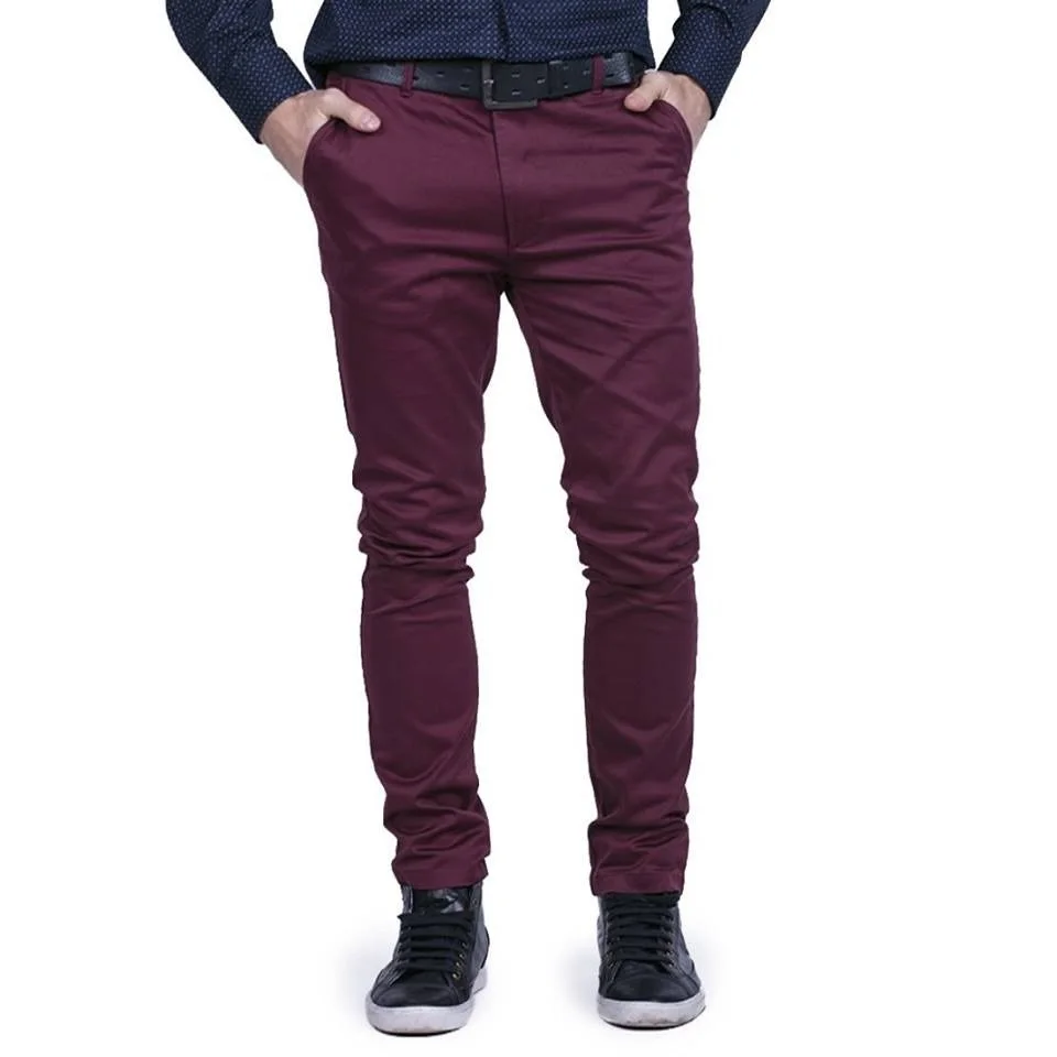 Wholesale Price High Quality Solid Straight Skinny Slim Fit Plain Formal Chino Trousers Pant For Men From Bangladesh