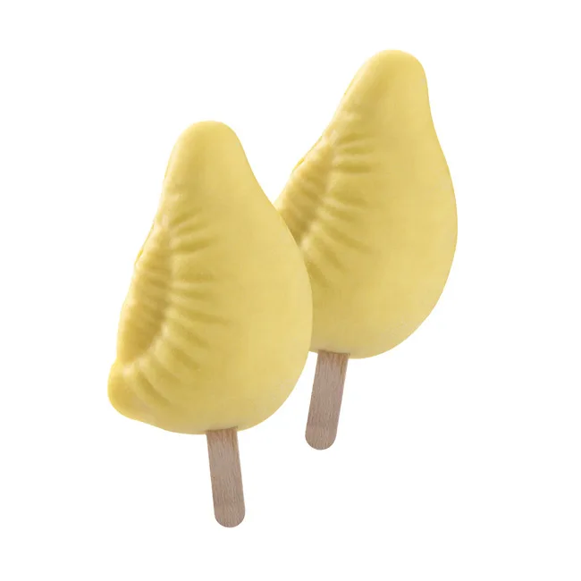 Premium Quality 100% Fresh Durian Ice Cream Sticks In Durian Shape Interesting Shape with Fresh Durian Puree
