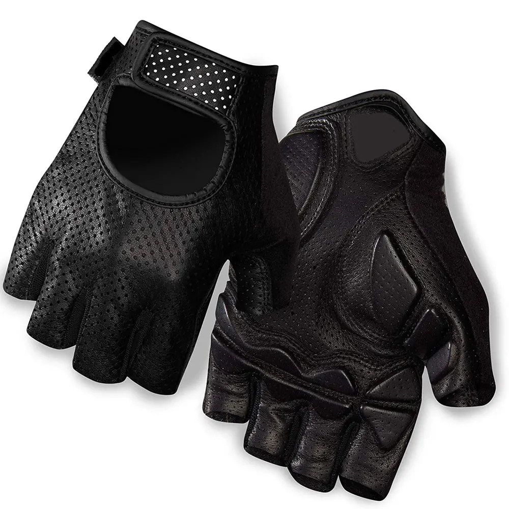 New Soft top quality Half Finger Gloves Outdoor Sports leather Bicycle Cycling Gym Gloves Custom OEM Logo