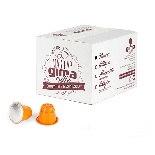 
Gima Caffe Vivace-капсулы Nespresso в коробке 100 шт.-кофейные подставки премиум-класса для итальянского эспрессо с жареным покрытием из Рима 