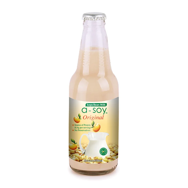 
Good for health Trobico brand 300ml Glass Bottle Natural Soya Milk Drink 