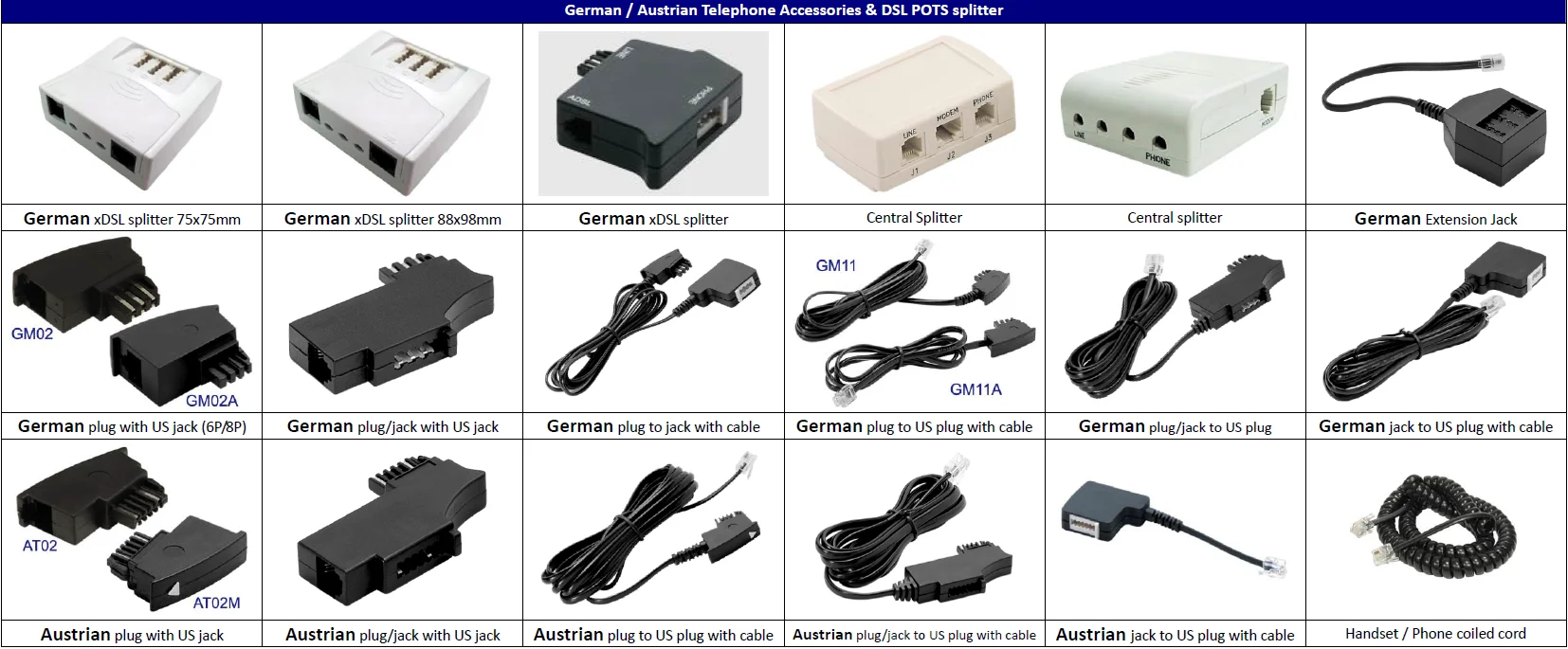 TAE F German Adapter TAE male and RJ11 female
