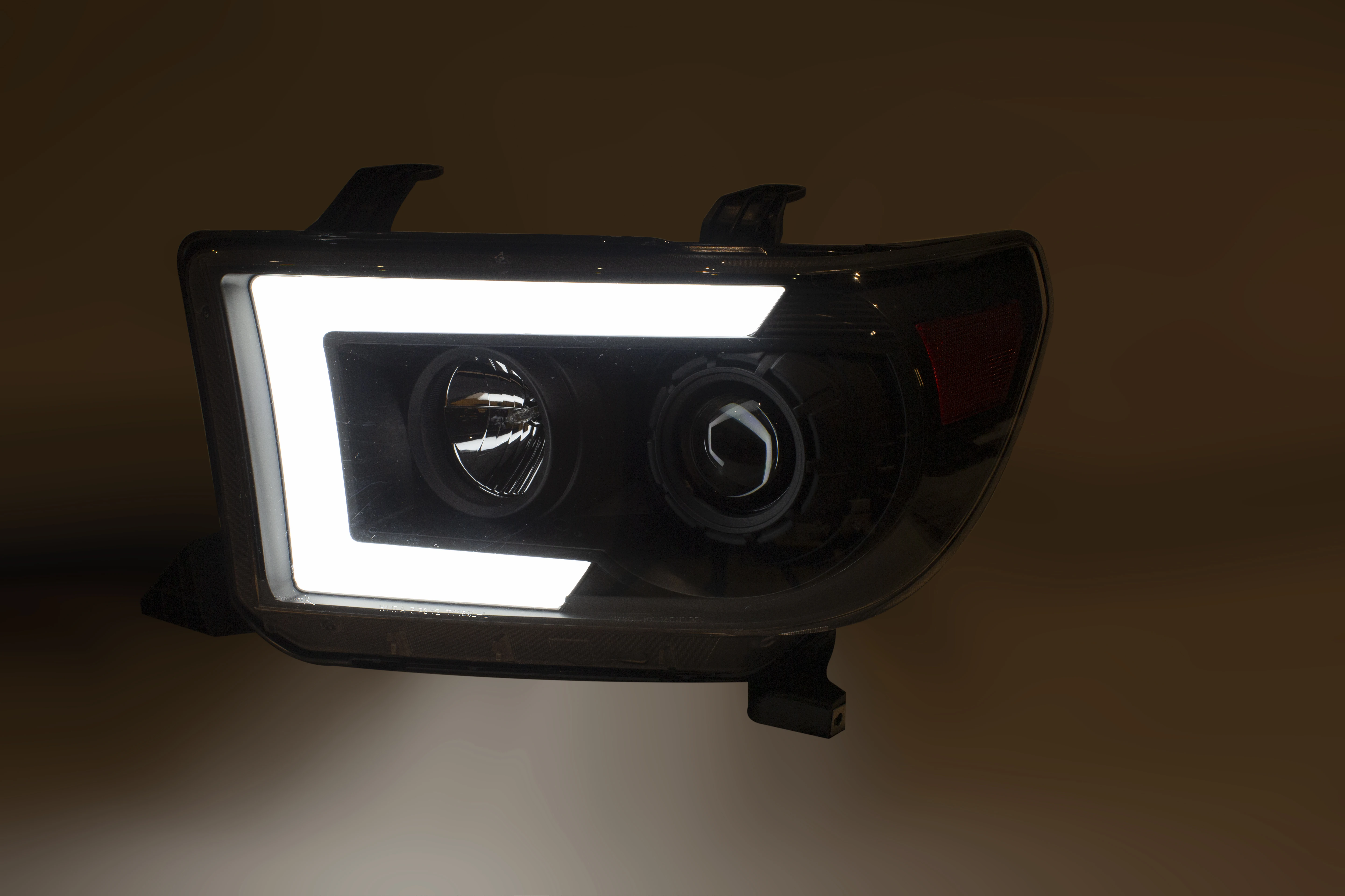 Hot-selling DRL+LEDs Sequencer C-Bar Projector Headlights FOR 2007-2013 Toyota Tundra/ 2008-2017 FOR Sequoia (Black /Clear )