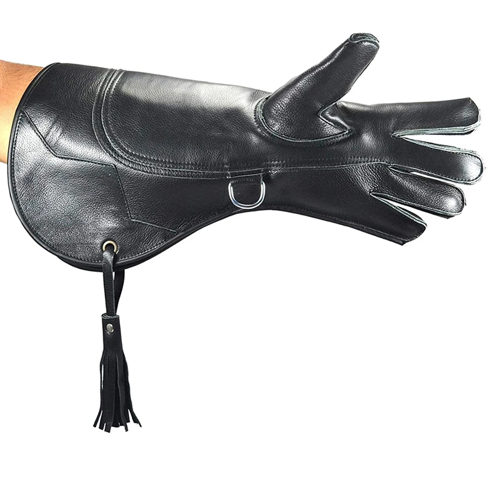 New falconry gloves Left Hand Cow Split hunting gloves Eagle Birds hawk gloves for Cold Weather
