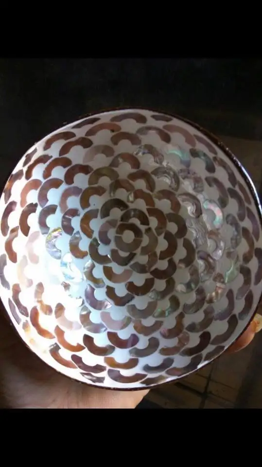 Экологичная чаша из кокосового лака/Высококачественная лакированная Кокосовая чаша, Кокосовая чаша ручной работы/декоративная цветная Кокосовая чаша