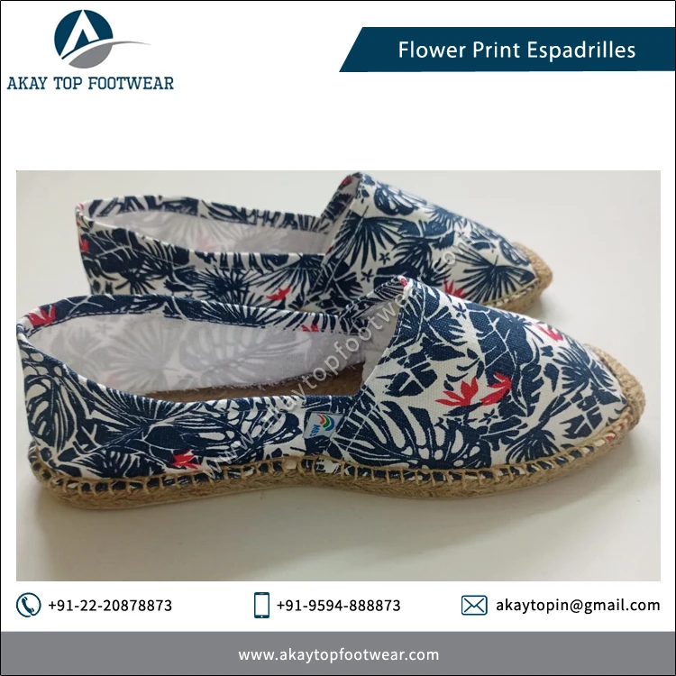 Уникальный удобный дизайн традиционные Эспадрильи с цветочным принтом плоские туфли по самой низкой цене женские ходячие эспадрильи