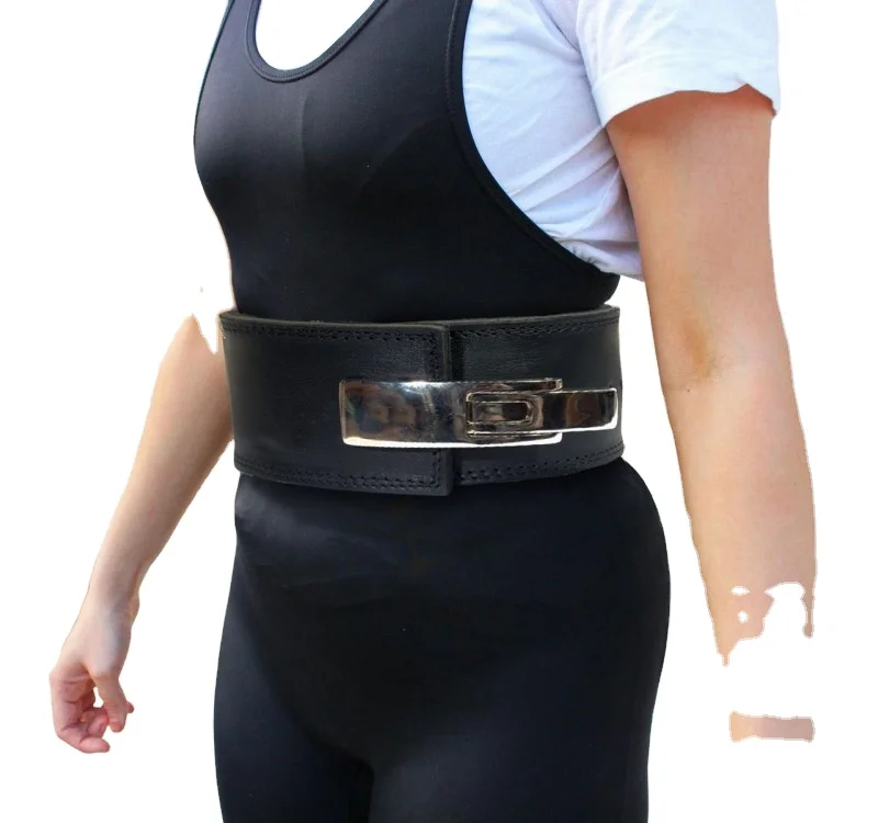 Powerlifting Lever Belt 13mm Top Layer Cow Hide 4 Inch Wide Heavy Duty For Extreme Weight Lifting