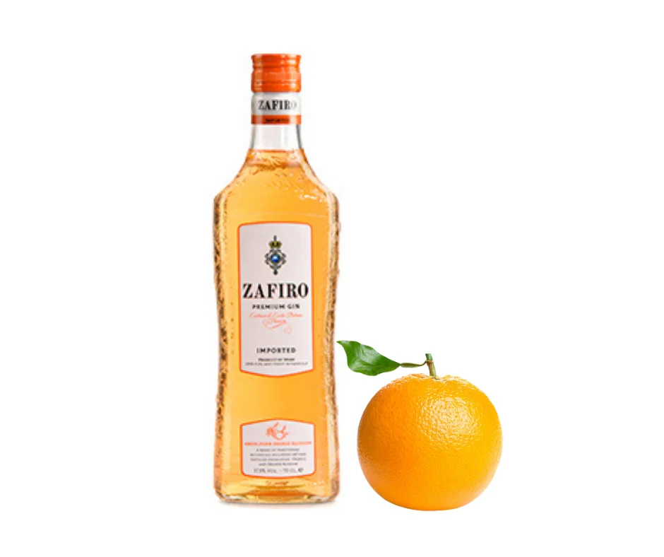 Top Italian 37.5% Alcohol Content Smooth Vibrant Zafiro Special Premium Gin made from High Quality Spanish Orange