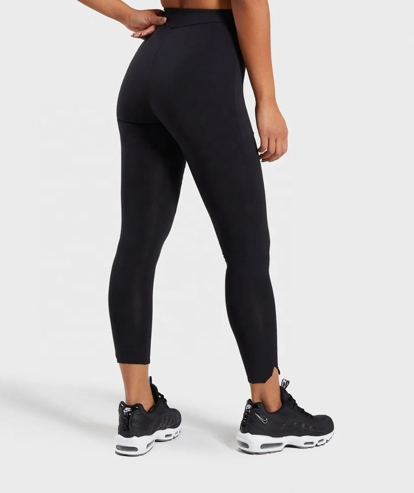 
Knitted active tights high Waisted Seamless Black Leggings for women 