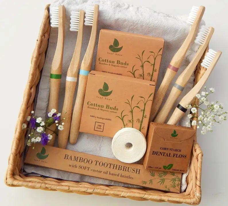 Eco friendly Tooth brush  100% Biodegradable Natural Bamboo Wood Handle Hotel Bamboo Tooth brush