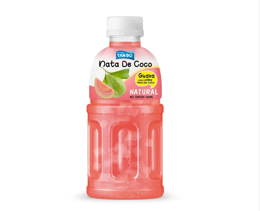 Профессиональный вьетнамский напиток по цене производителя напитков Nata de Coco (клубника, гуава, грейпфрут) бутылка 330 мл