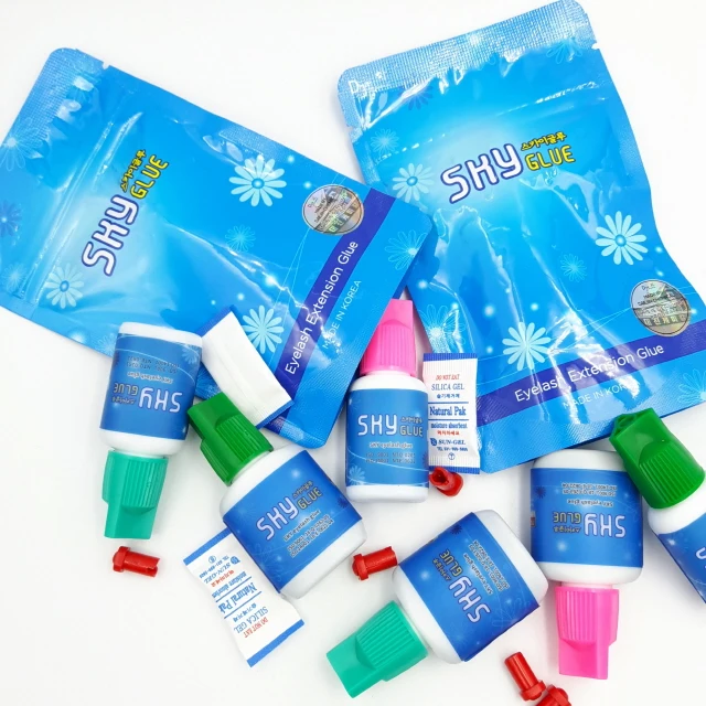 Sky Glue S+ Type lash Glue 10ml Fast Dry Long Lasting Premade Fans Individual Eyelash Extension Sky Glue Adhesive Made in Korea
