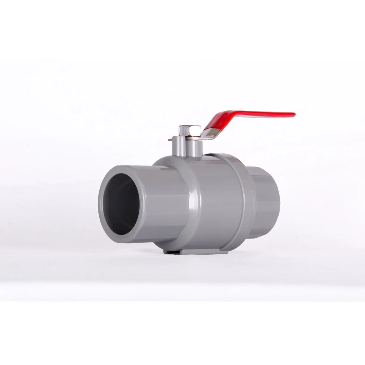 One Atmosphere Hand Operated PVC Ball Valve Stainless Steel Handle Anodizing Ball Export From Vietnam