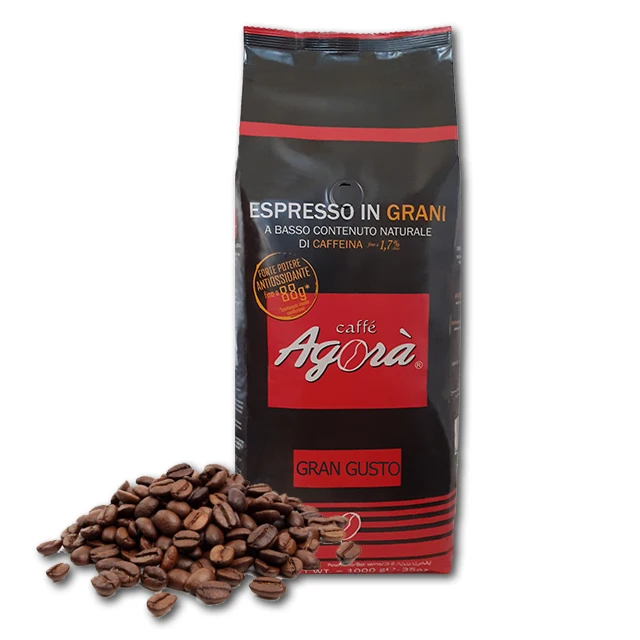 
 Жареного кофе в зернах. Кофе в зернах средней обжарки. Мягкий кофе: кофеина 1,7%, антиоксидантами, 620, поддерживающие шкалу мг/7 гр.  