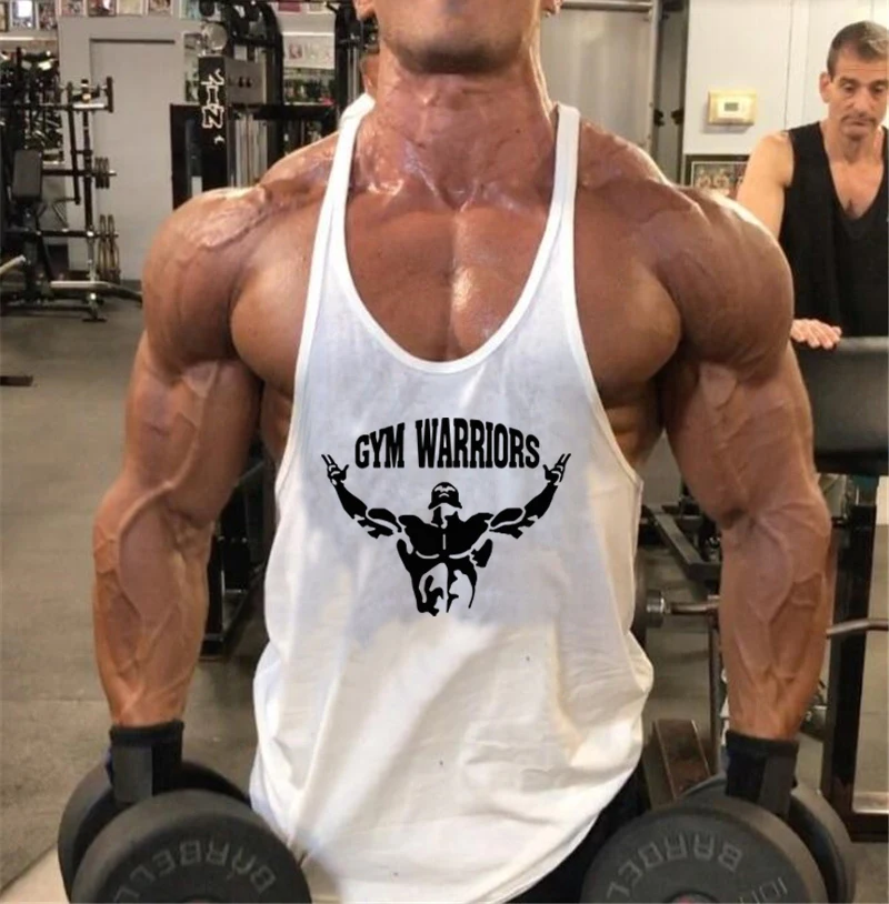 Летняя майка для бодибилдинга Мужская футболка без рукавов фитнеса одежда тренажерного зала мужская хлопковая с Y-образной спиной Спортивная мышц