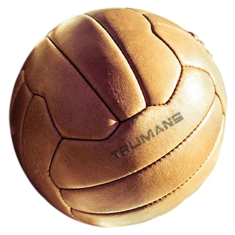 Retro Soccer Ball Made in Sialkot Pakistan Antique Genuine Vintage Leather Football