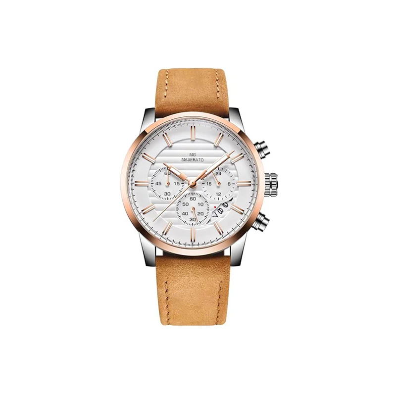 men Quartz brand luxury fashion Japanese Movement Waterproof Function Leather Watch Relogio Masculino tourbillon Watches Men OEM