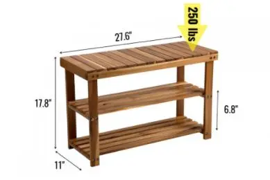 From Vietnam Solid Wood Free Standing Shoe Organizer/Eco-friendly Acacia Wood Rack