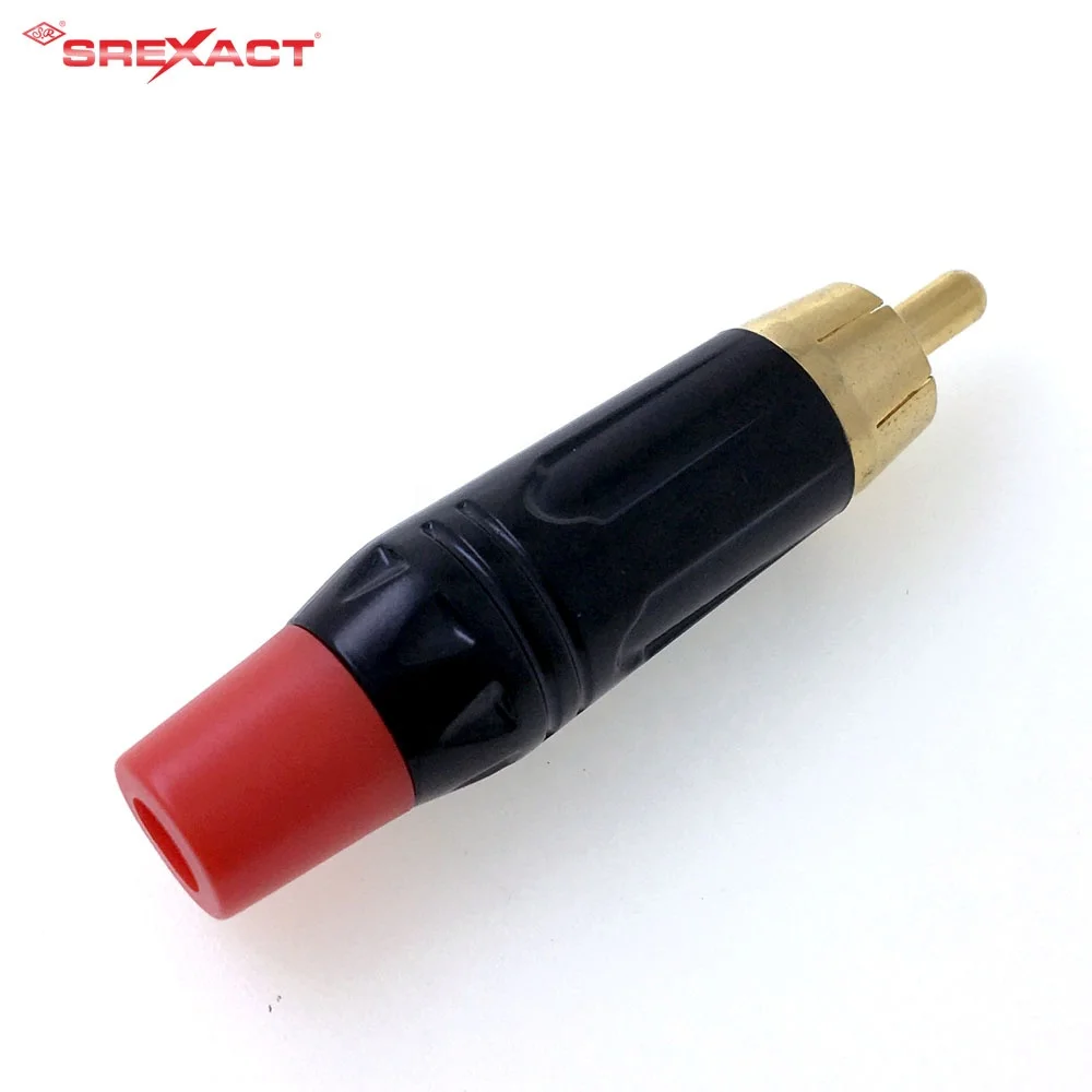 Professional audio male rca gold plated connector