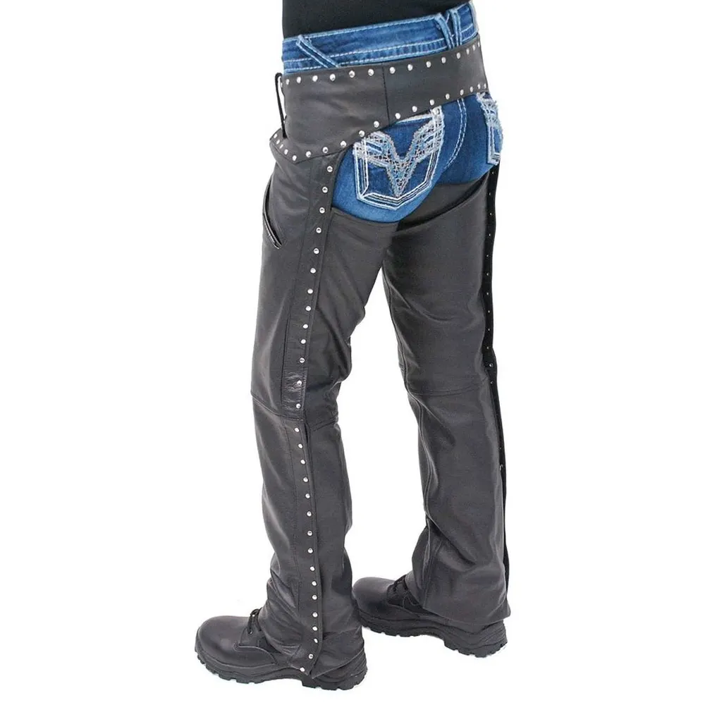 Horse racing leather chaps wholesale leather chaps