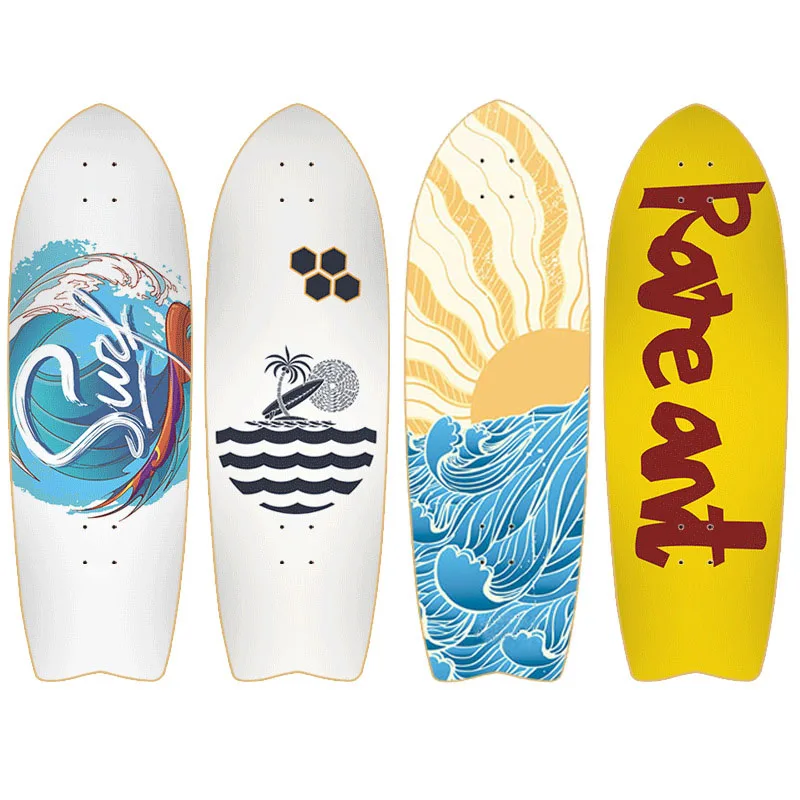 
Cheap Custom Printed Logo Wholesale Northeast Maple Carving Pumping Long Skate Board Cruiser Longboard Skateboard Deck 