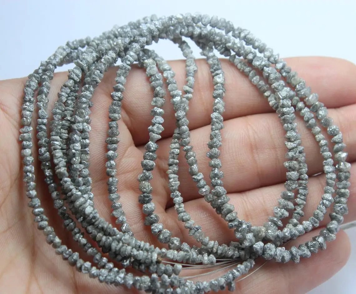 Rough Diamond - Raw Rough Uncut Diamond Beads Rough Diamond Strand Necklace Cheap Price Natural Blue White Yellow Brown Pink