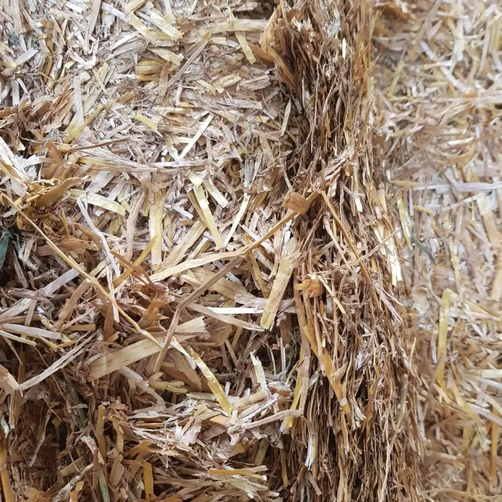 Wheat straw in big bales for animal