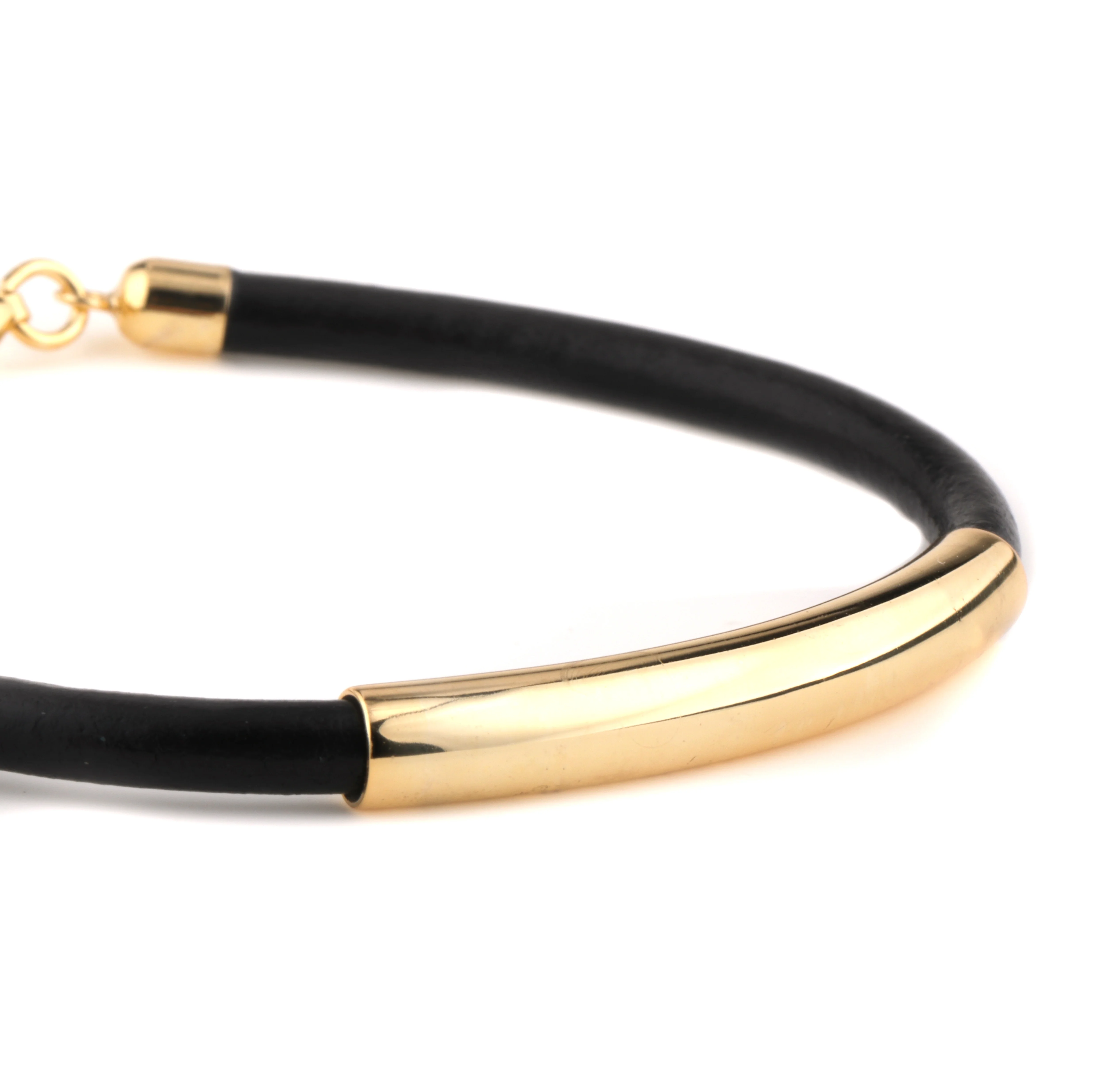 925 Sterling Silver Jewelry Bangle Leather Bracelet Men Gold Plated Jewelry Silver Bracelets for Men