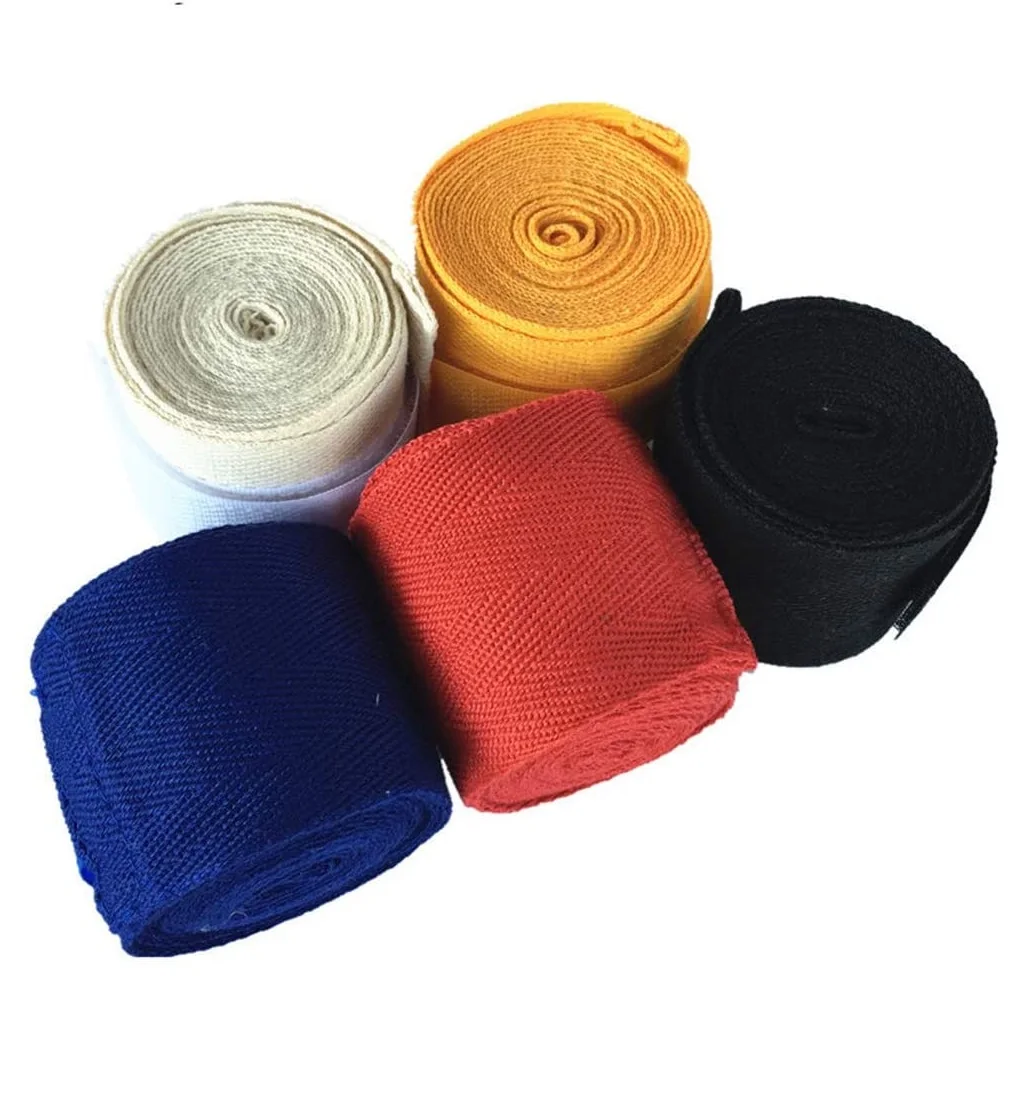 wholesale High quality Custom Boxing Hand Wraps Cotton Nylon mix Boxing Bandages inner boxing hand wraps with logo