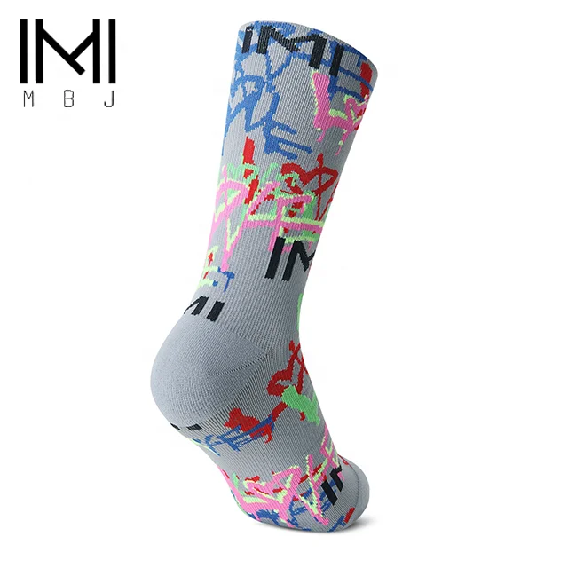 MBJ basketball compression fitness grip socks for man