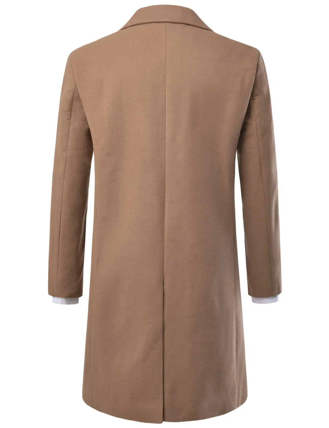 Новинка; Классическая мужская мода пальто шерстяное длинное Мужское осеннего и зимнего сезона мужское средней длины Лучшее качество; Цвета: коричневый цвет