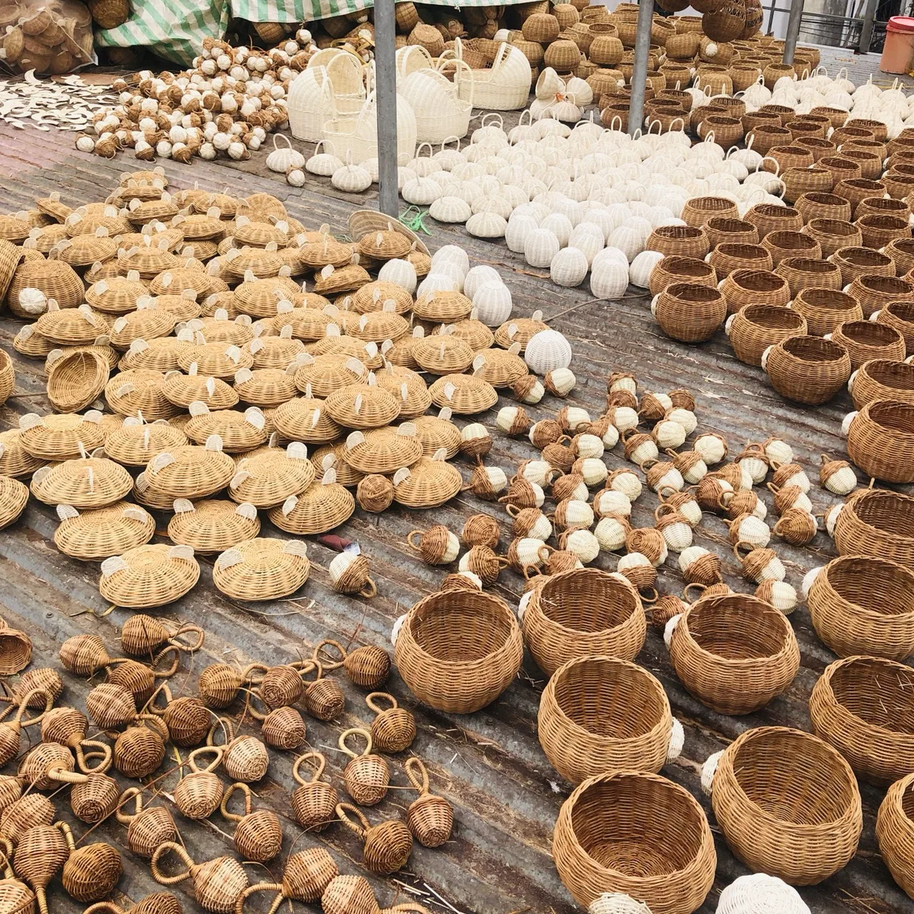Oganic Rattan Baby Rattle
