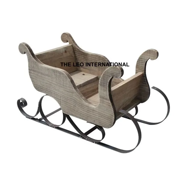 antique wooden Christmas sleigh