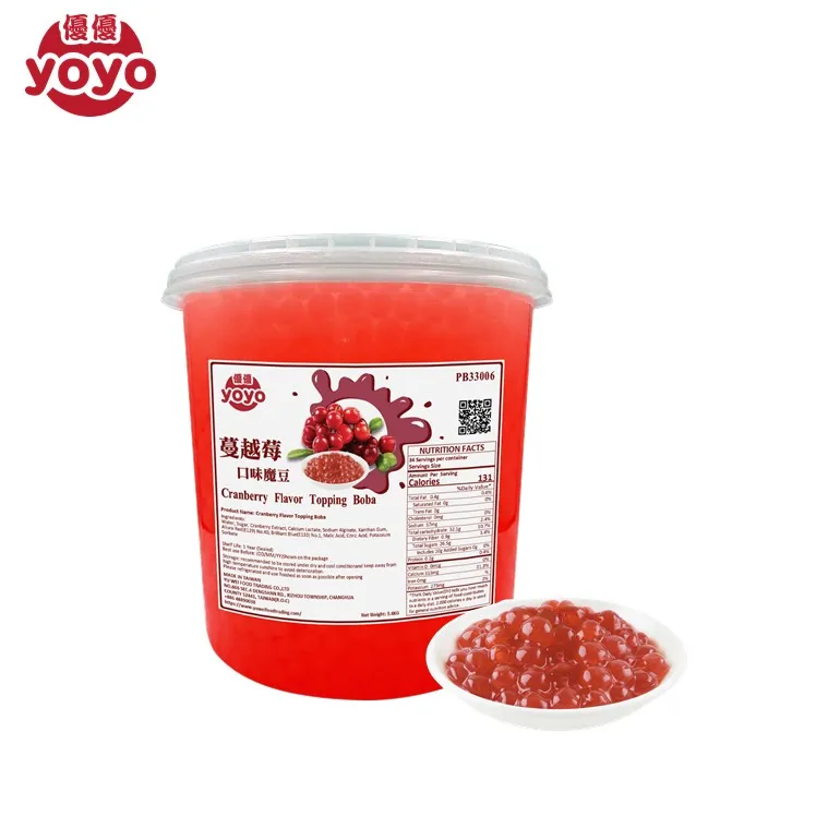  Жемчуг Boba со вкусом клюквы