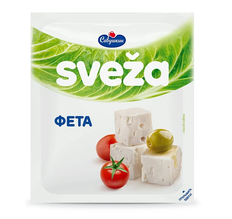 Soft brine cheese Feta SVEZA fat content in dry mass 45%