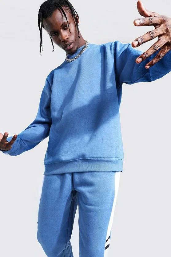 Wholesale mens sweatsuit 2 pieces hoodie set jogging suit fleece tracksuits for men 2021