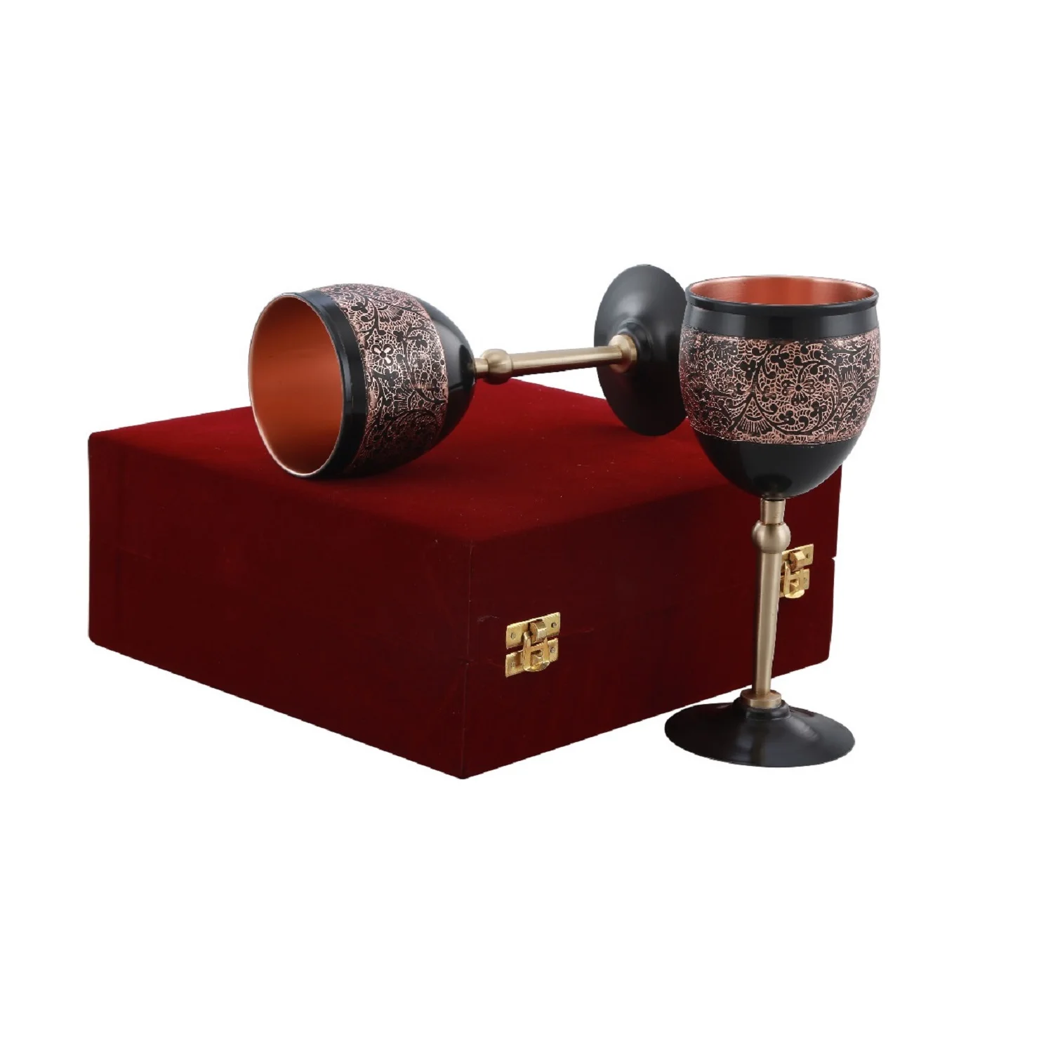 Серебристо-черные антикварные бокалы для шампанского с подарочной коробкой бокалами индивидуальные