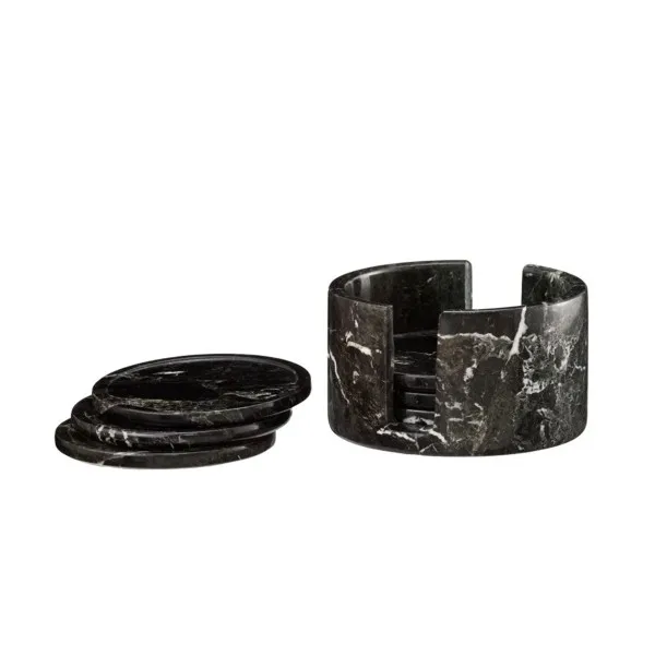 Decorative Coasters and Wood Material Printed Set of 4 for Tea Cups Coffee Mugs Water Glasses Cans 5x5x0.5 Inch