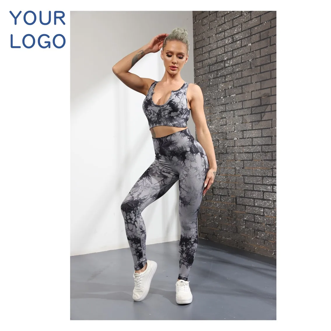 Бесшовная одежда для тренажерного зала Женский комплект занятий йогой