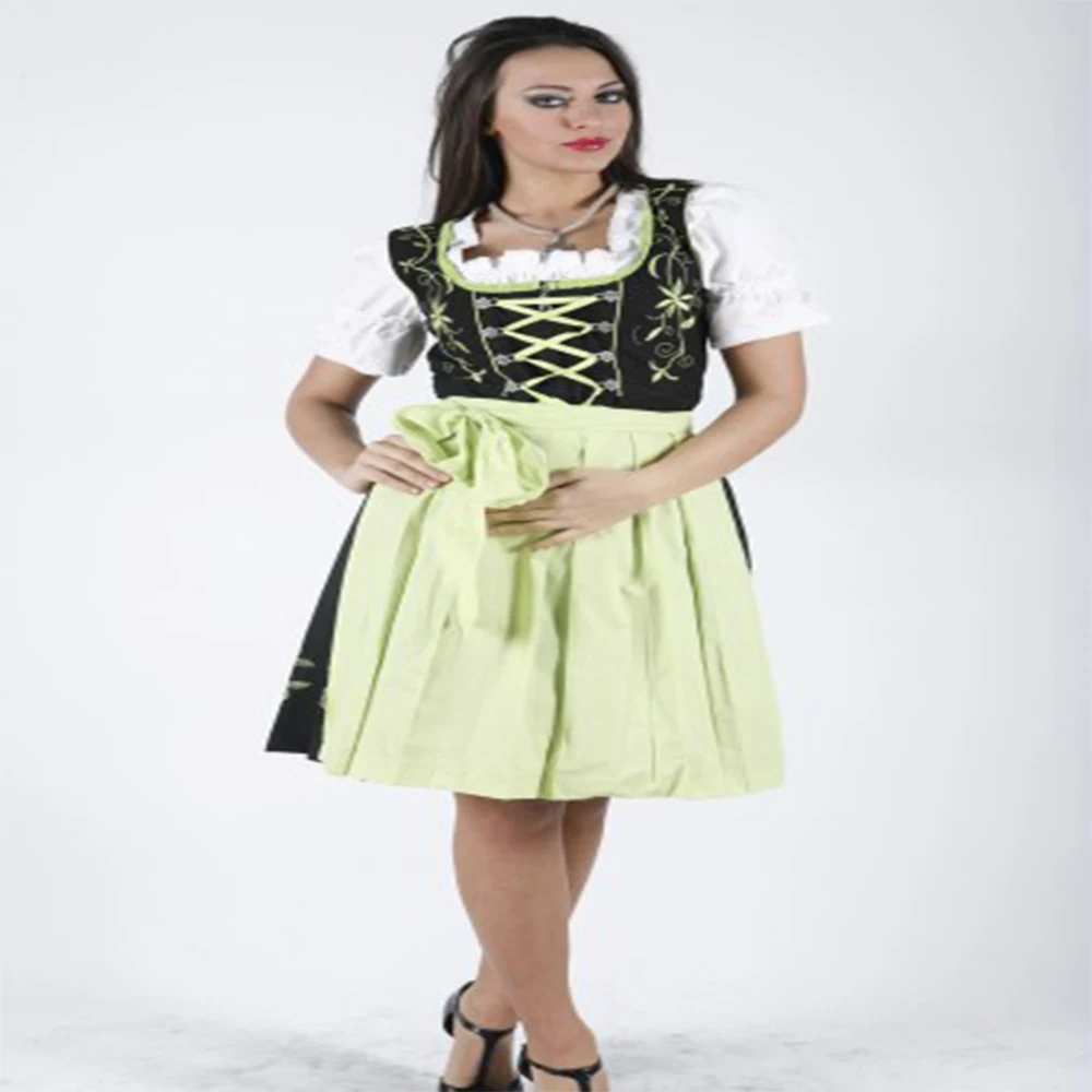 Women Medieval costume dress German Oktoberfest Midi Dirndl Dress Cosplay Costume Party Dress M-5XL plus size
