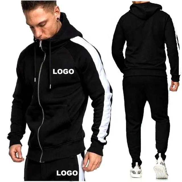 Custom logo Plain Tracksuit/Mens Tracksuit white/Red Training Tracksuit