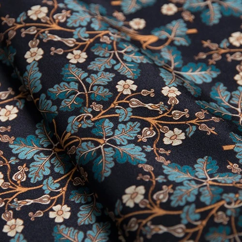 
Printed satin silk fabric 100% silk fabric with custom print 