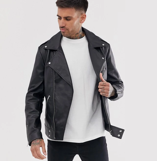 
China Apparel Best Quality Motorcycle Mens Leather Jacket Warm Keeping Winter Jacket 