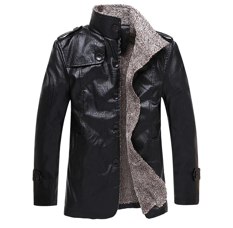 2022 Pakistani made leather fur Winter leather jacket men and women Unisex long coat